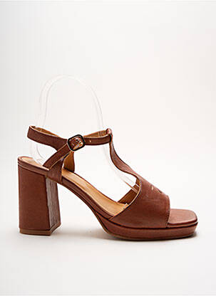 Sandale/Pantofi decupați maro ALIWELL femeie