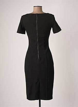 Rochie midi țesătură crep mâneci scurte negru BURBERRY femeie