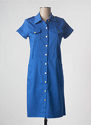 Rochie midi mâneci scurte mâneci scurte albastru PAUL BRIAL femeie