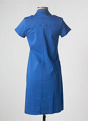 Rochie midi mâneci scurte mâneci scurte albastru PAUL BRIAL femeie