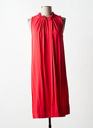 Rochie midi croială fluidă fără mâneci roșu QUATTRO femeie