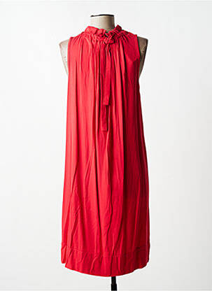 Rochie midi croială fluidă fără mâneci roșu QUATTRO femeie