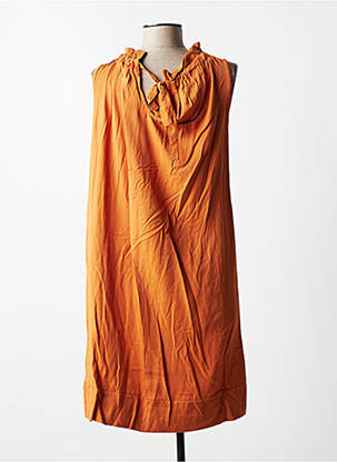 Rochie midi croială fluidă fără mâneci maro QUATTRO femeie