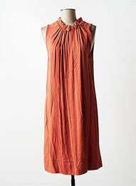 Rochie midi croială fluidă fără mâneci maro QUATTRO femeie
