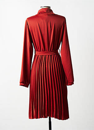 Rochie midi mâneci lungi mâneci lungi maro QUATTRO femeie