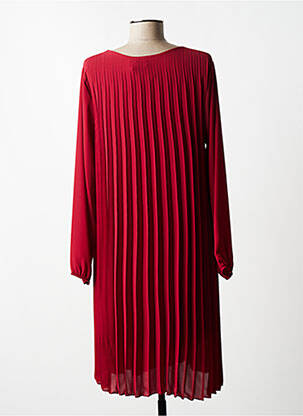 Rochie midi croială fluidă mâneci lungi roșu QUATTRO femeie
