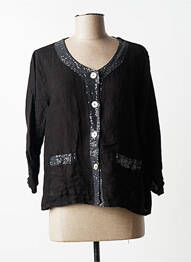 Jachete casual guler rotund negru QUATTRO femme