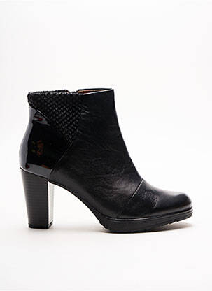 Botine/ghete cubanez toc de 7 la 9 cm negru KARSTON femeie