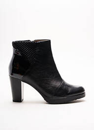 Botine/ghete cubanez toc de 7 la 9 cm negru KARSTON femme
