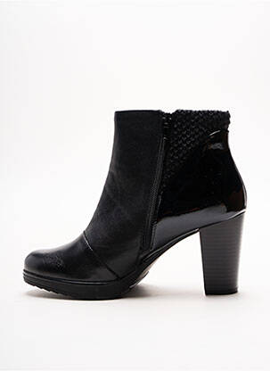 Botine/ghete cubanez toc de 7 la 9 cm negru KARSTON femeie