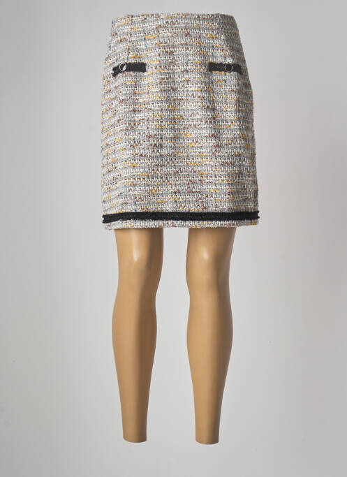 Fustă scurtă bej MALOKA femeie