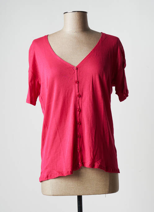 Vestă cu mâneci scurte roz AMERICAN VINTAGE femeie