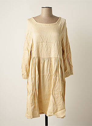 Rochie midi mâneci 3/4 mâneci 3/4 bej AMERICAN VINTAGE femeie