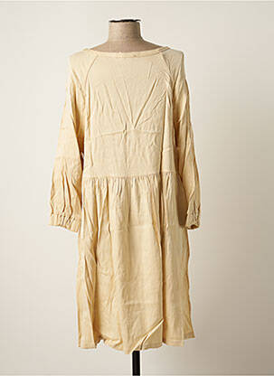Rochie midi mâneci 3/4 mâneci 3/4 bej AMERICAN VINTAGE femeie