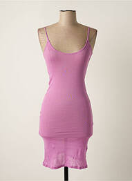 Rochie midi guler rotund bretele subțiri roz AMERICAN VINTAGE femme
