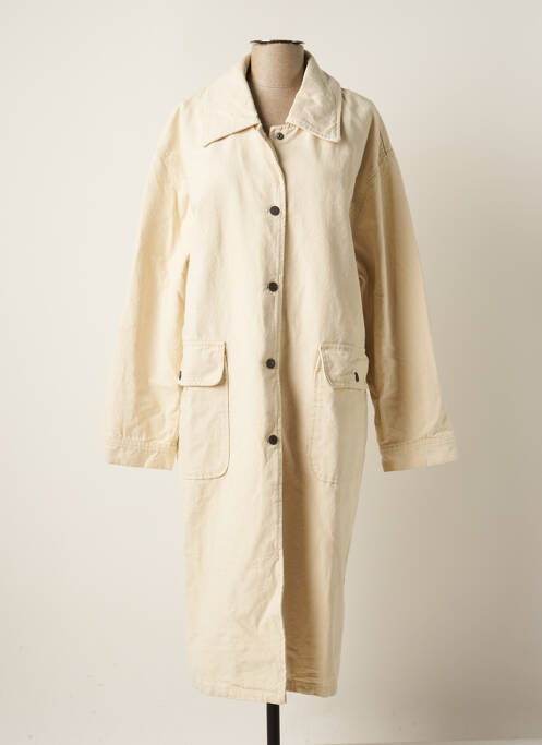 Palton lung croială dreaptă fără glugă bej AMERICAN VINTAGE femme