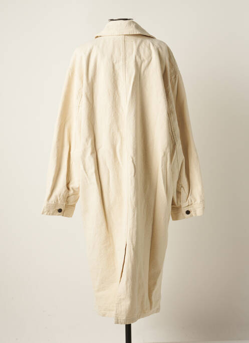 Palton lung croială dreaptă fără glugă bej AMERICAN VINTAGE femme