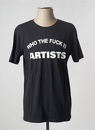 Tricou croială cambrată mâneci scurte negru ARTISTS bărbat