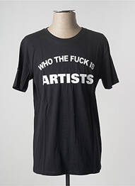 Tricou croială cambrată mâneci scurte negru ARTISTS bărbat