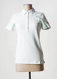 Polo broderie cu motive brodate mâneci scurte verde GAASTRA femeie