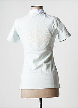 Polo broderie cu motive brodate mâneci scurte verde GAASTRA femeie