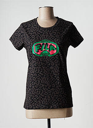 Tricou serigrafie mâneci scurte negru FILA femeie