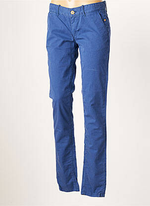 Pantalon chino țesătură poplin mărime normală albastru TOMMY HILFIGER femeie