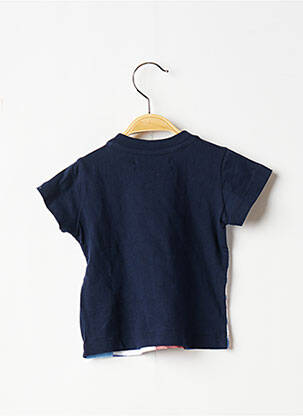 Tricou țesătură jersey mâneci scurte albastru WEEK END A LA MER băiat