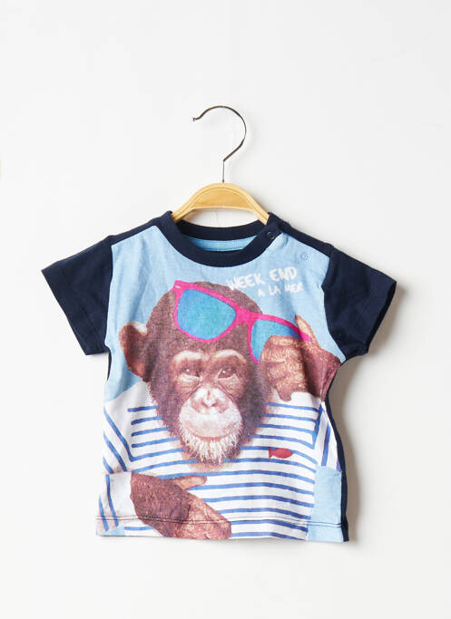 Tricou albastru WEEK END A LA MER băiat