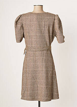 Rochie midi mâneci scurte mâneci scurte maro MOLLY BRACKEN femeie