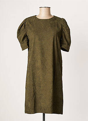 Rochie scurtă închidere cu fermoar la spate mâneci scurte verde MOLLY BRACKEN femeie