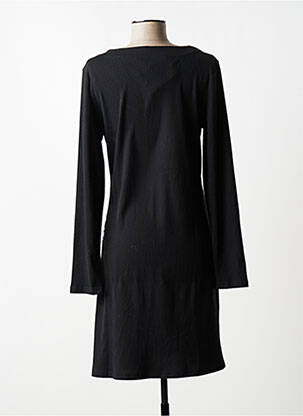 Rochie midi imprimeu fantezie mâneci lungi negru SMASH! femeie