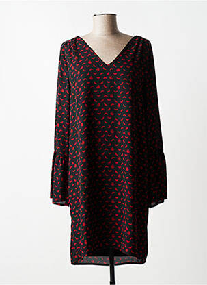 Rochie midi croială fluidă mâneci lungi negru LPB femeie