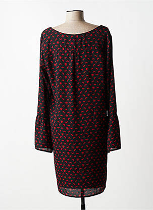 Rochie midi croială fluidă mâneci lungi negru LPB femeie