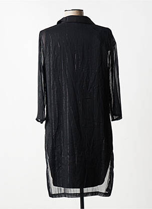 Rochie scurtă croială fluidă mâneci lungi negru LPB femeie