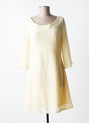 Rochie pulover guler rotund mâneci lungi galben MOLLY BRACKEN femeie