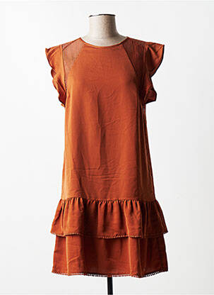 Rochie scurtă maro LPB femeie