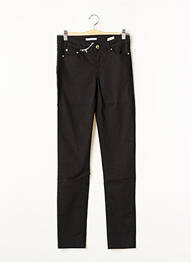 Pantalon slim țesătură poplin mărime normală negru LPB femeie
