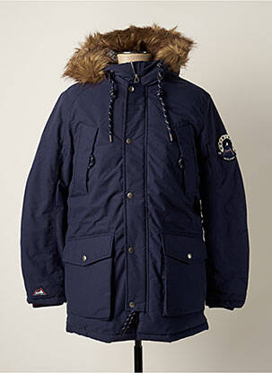 Parka mansete cu margini elastice cu glugă albastru JACK & JONES bărbat