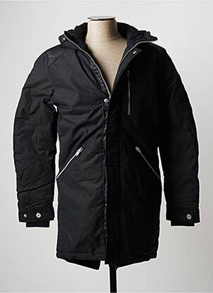 Parka mansete cu margini elastice cu glugă negru JACK & JONES bărbat