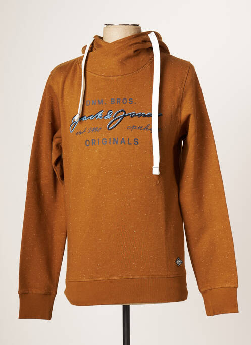 Hanorac cu glugă maro JACK & JONES bărbat