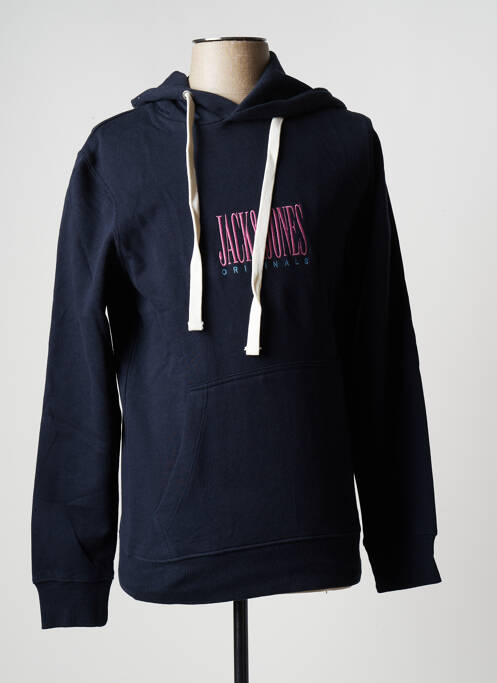 Hanorac cu glugă albastru JACK & JONES bărbat