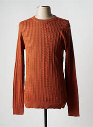 Pulover guler rotund mâneci lungi maro JACK & JONES homme