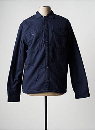 Jachete casual finisaj interior blană sintetică albastru JACK & JONES bărbat