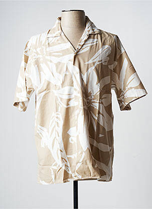 Cămașă cu mâneci scurte bej JACK & JONES bărbat