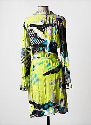 Rochie scurtă mâneci lungi mâneci lungi verde GEISHA femeie
