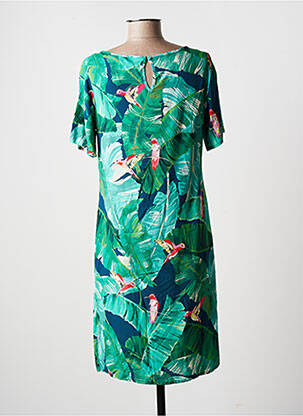 Rochie midi mâneci scurte mâneci scurte verde GEISHA femeie