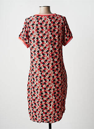 Rochie midi croială fluidă mâneci scurte roz GEISHA femeie