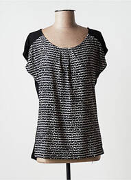 Top țesătură jersey mâneci scurte negru GEISHA femeie