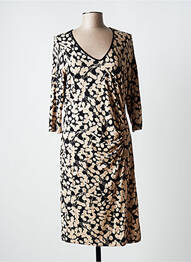 Rochie midi imprimeu floral mâneci lungi bej OLSEN femme